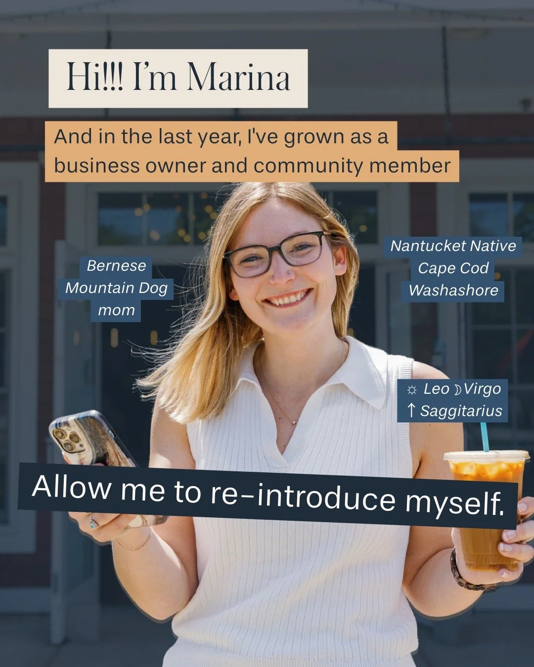 Allow me to reintroduce myself... I'm Marina, Marketing Strategist, CEO, Nantucket Native, Cape Cod Washashore, Gus' mom, and so much more... 🥰

Every day looks a little different when you own a business, but this year has been all about growth and 
