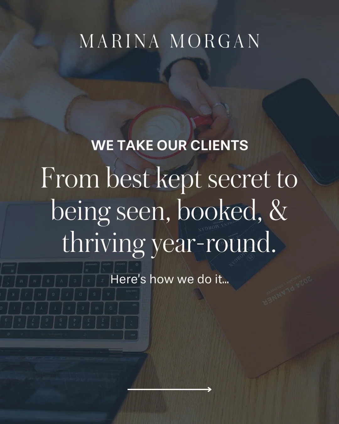 Here at MMM, we pride ourselves on taking our clients from being the best-kept secret to being booked, busy, and thriving. 👏📈

We know our clients are amazing, and it's our job to make sure their audience knows it too. Swipe through to see how we d