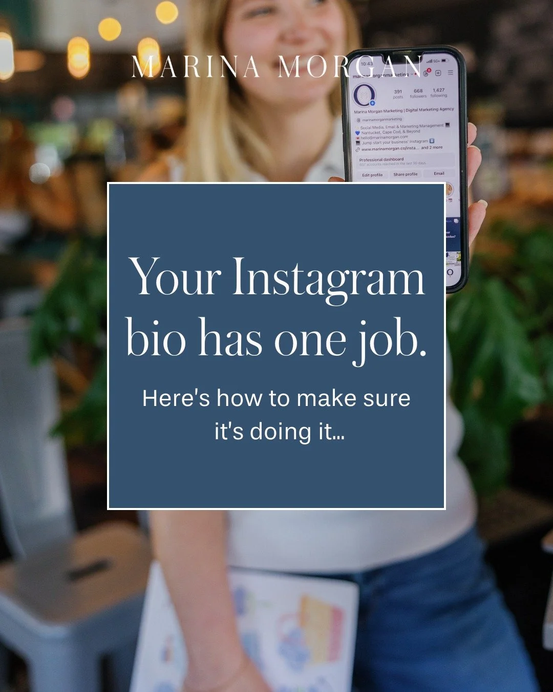 Here's the deal: Your Instagram bio is more important than you think. 👀👏 

 In fact, it's one of the most important factors in getting users to find you, follow you, and stick around to learn more. It may just seem like a quick little thing you wri
