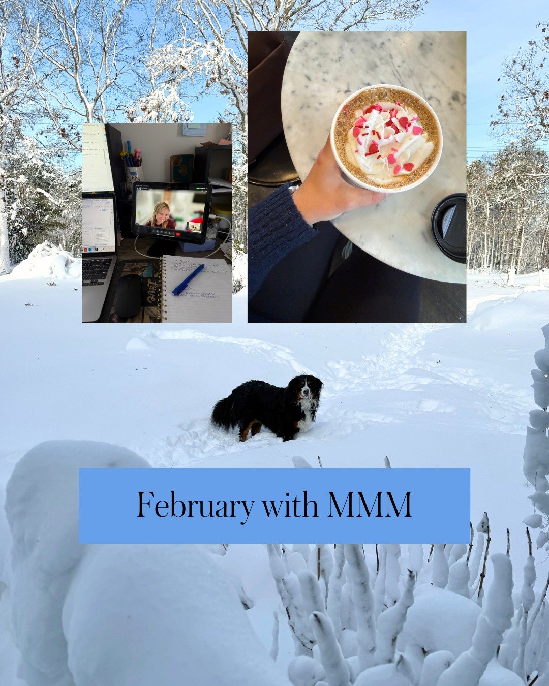 February has been cold, but it's been exciting 😏❄️💙

At MMM we've had speaking engagements, marketing strategy presentations, onboarding of new clients, keeping our current clients happy, making sales calls, going to networking events, doing conten