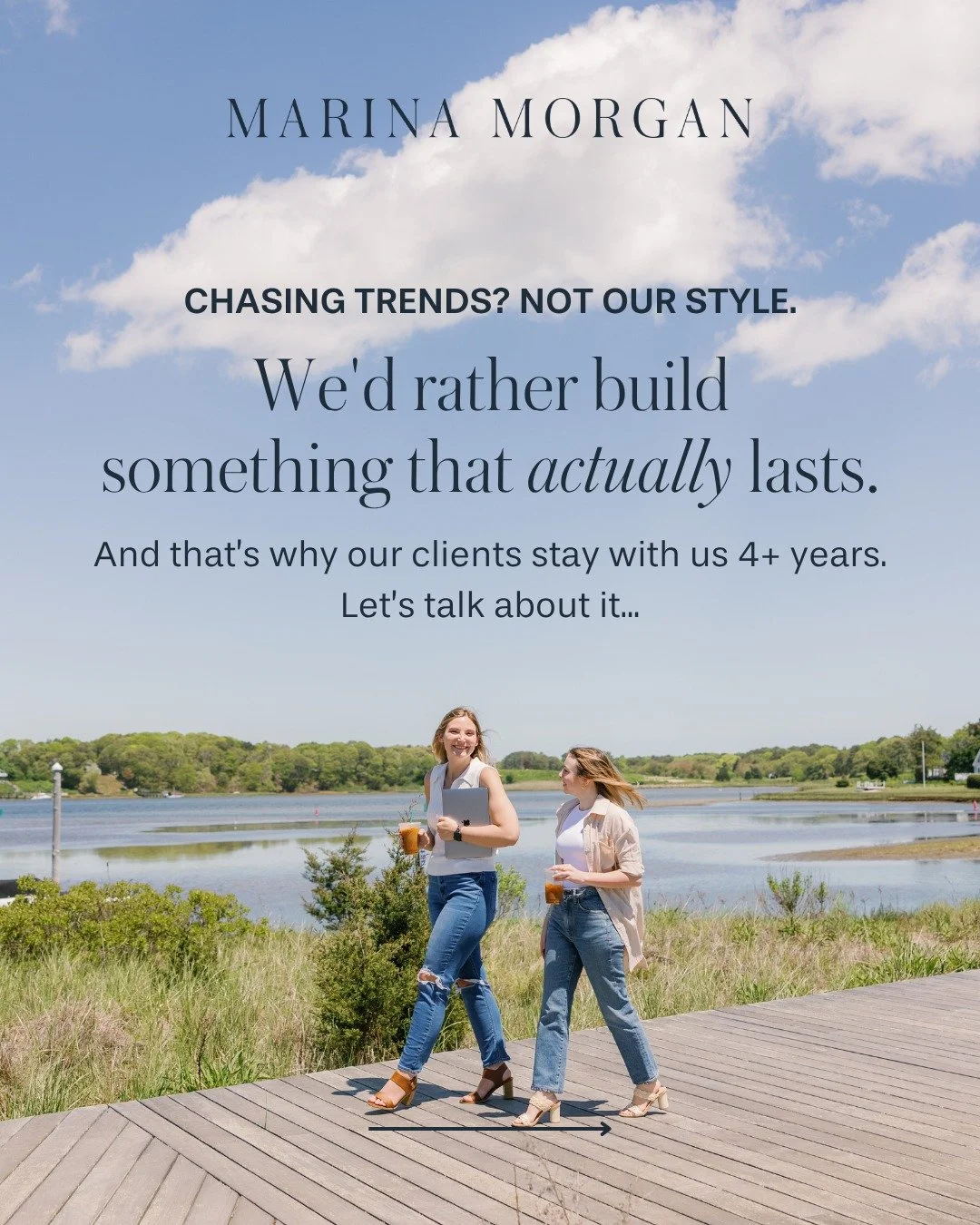 Why do our clients stay with us for 4+ years? THIS is why. 👏➡️

We're not a marketing agency that's just going to chase trends so you get that next shiny object. We don't focus on going viral. Here at MMM, we're SO much more. 

Every client we sign 