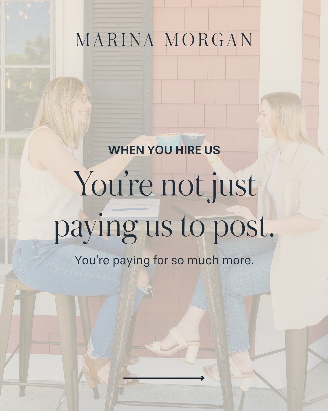 Paying us just to post? Not our style. 🤷&zwj;♀️

Here at MMM, we're all about social-led marketing. Sure, we create and schedule content... But it's so much more than that. 😉

With every client we sign, we take the time to understand their business