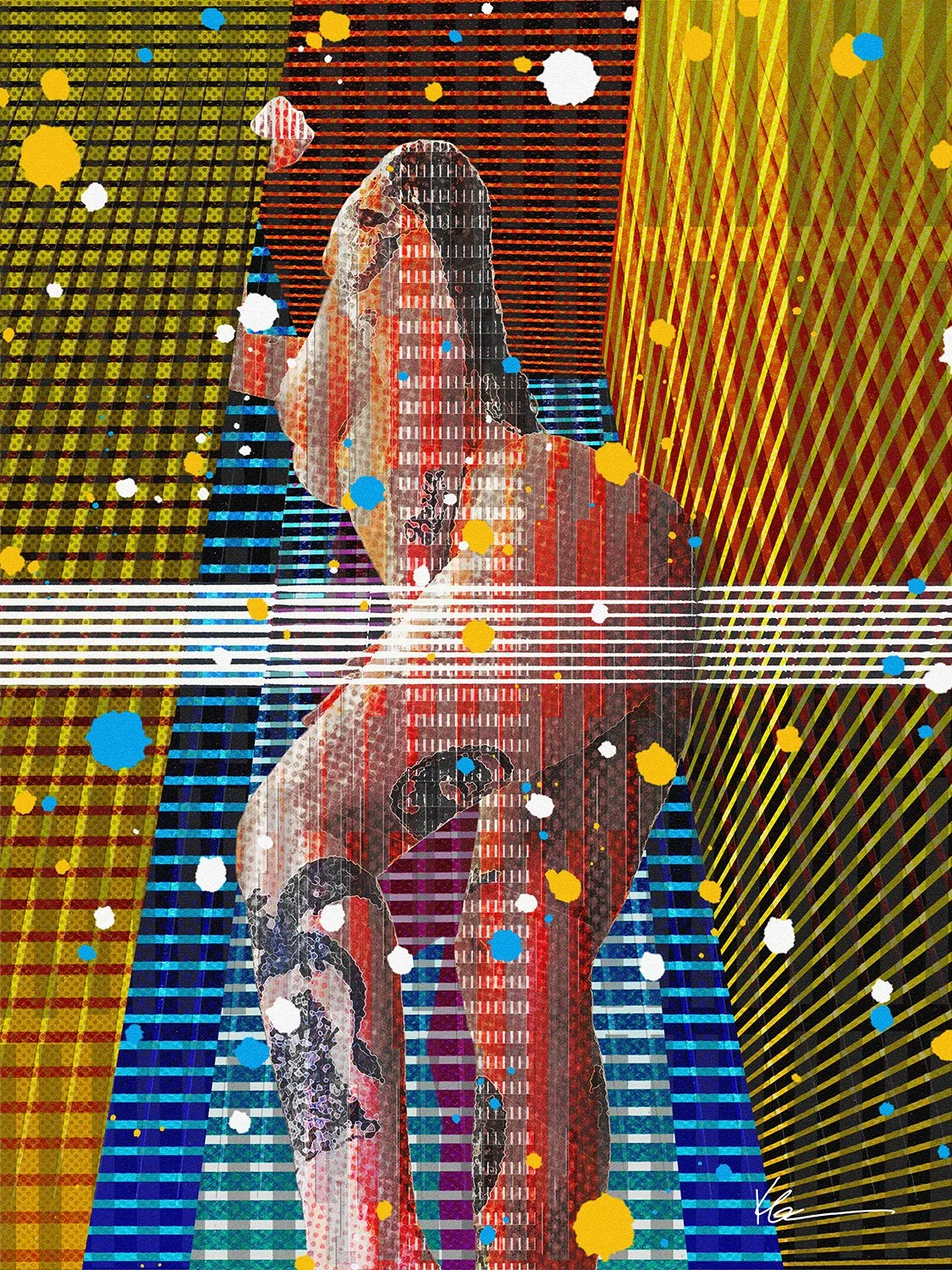  Shower Energy  2025  Digital mixed media, submitted photography