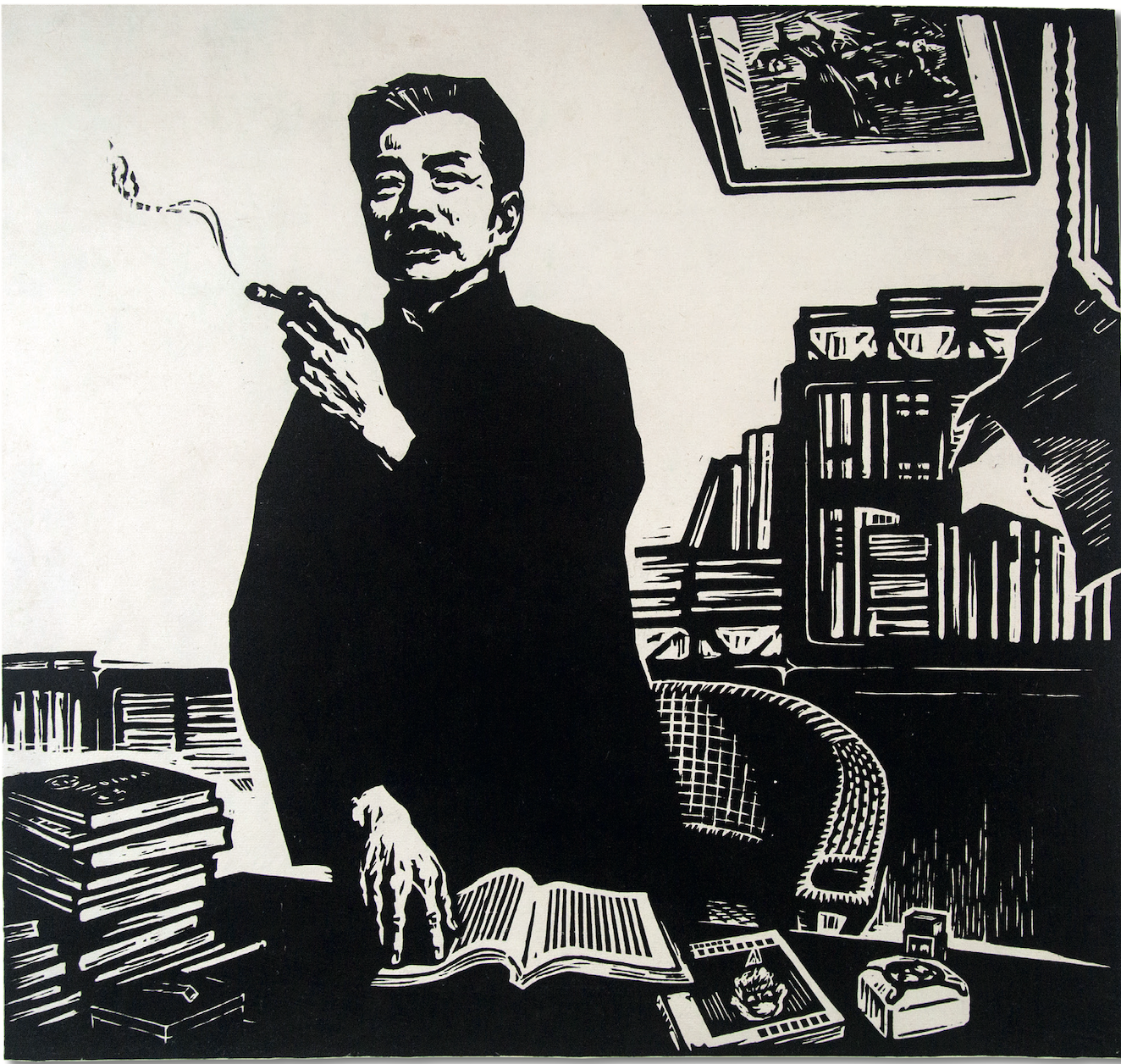 05.
Li Yitai (b. 1944)
Lu Xun 
1974
Woodblock print
46 x 47cm