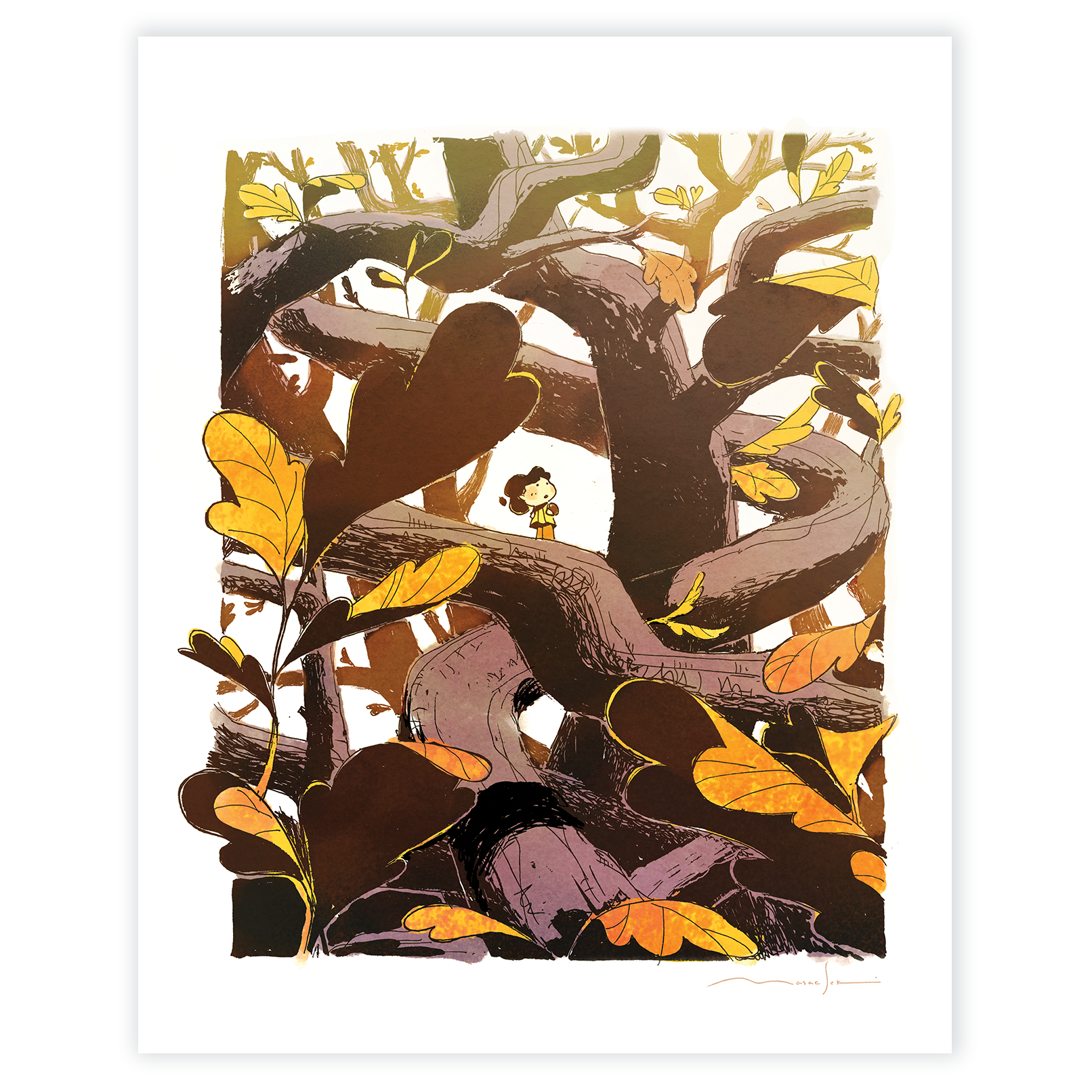 Ginkgo 'Path' Print