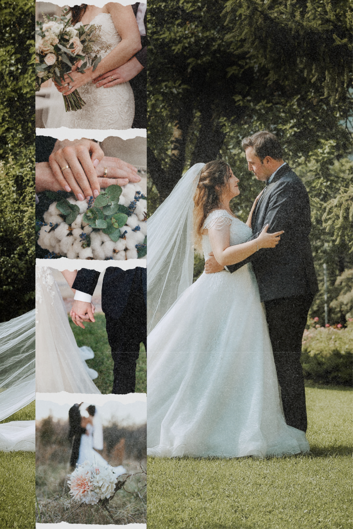 White and Green Simple Wedding Collage Photo .png