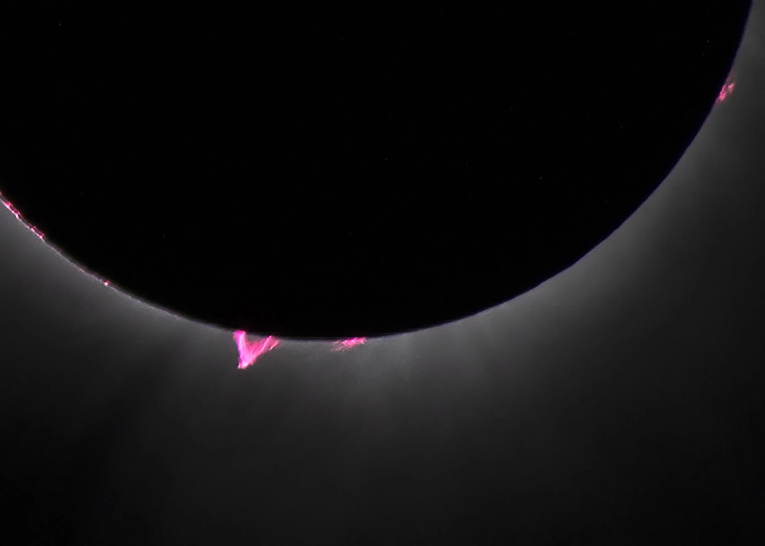 Close up of the largest prominence.
