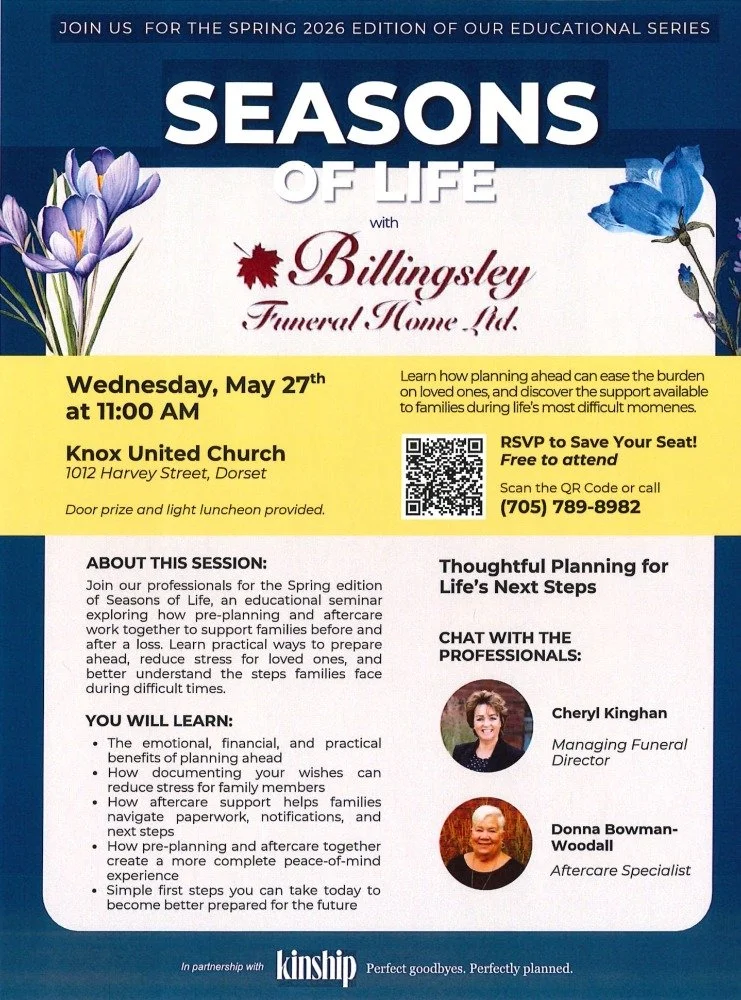 Seasons of Life/After Care Presentation at Knox Hall, Wed May 27, 11am-1pm