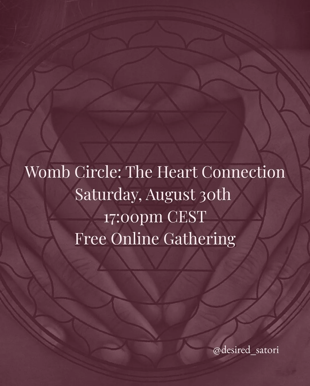 Before the womb can open, the heart must lead.
Before expression, there must be feeling.
Before voice, there must be love.
This Saturday I am opening a free Womb Circle: The Heart Connection, a sacred 60-90minute online gathering to reconnect your w