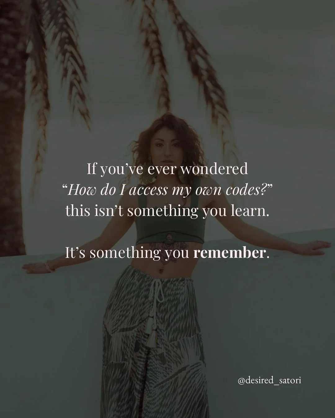 Most women aren&rsquo;t disconnected from their codes because they&rsquo;re incapable.
They are disconnected because they&rsquo;ve been taught to override themselves.

To move faster.
To be clearer.
To follow what&rsquo;s already working.

But your c