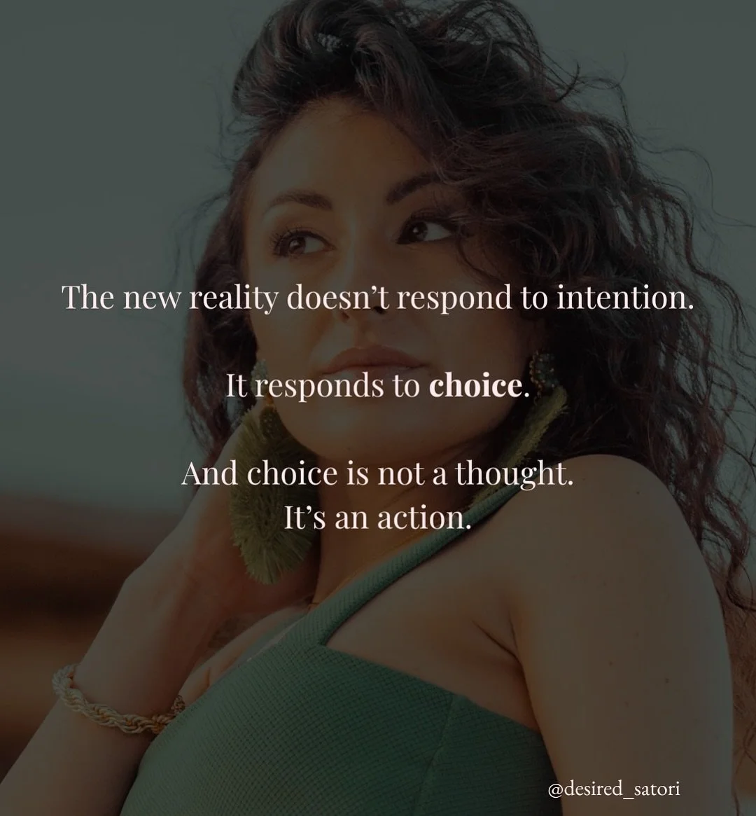 There is a moment every woman reaches when &ldquo;thinking her way forward&rdquo; stops working.

Not because she lacks clarity, but because clarity without action becomes another form of avoidance.

The new reality does not open to intention alone.
