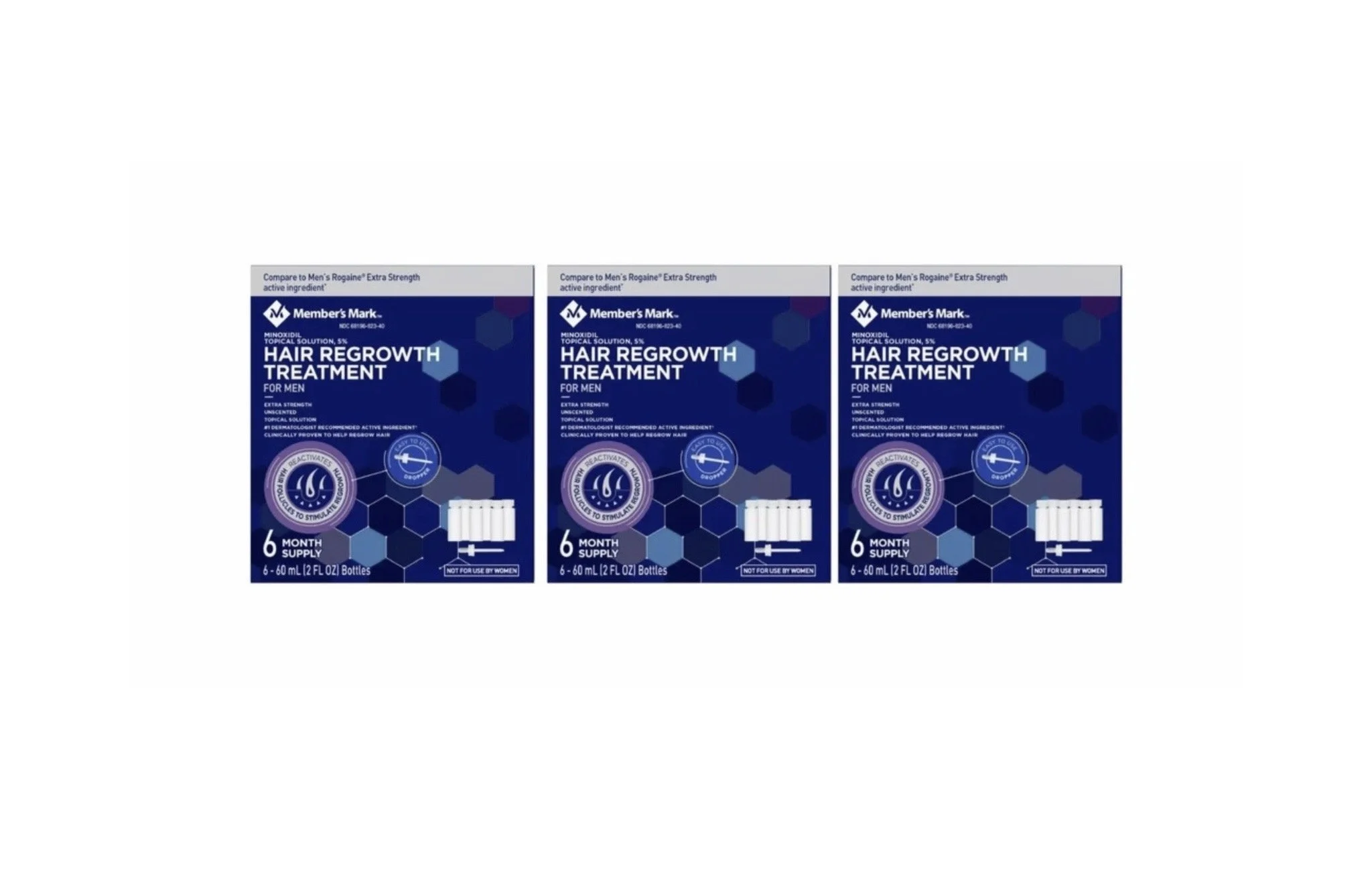 MEMBERS MARK 5% MINOXIDIL SOLUTION - 18 MONTH SUPPLY