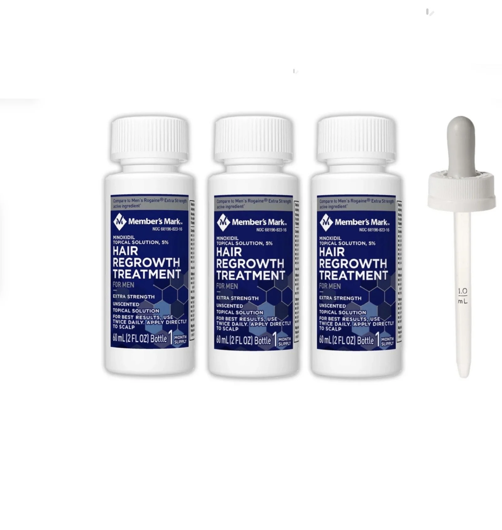 MEMBERS MARK 5% MINOXIDIL SOLUTION - 3 MONTH SUPPLY