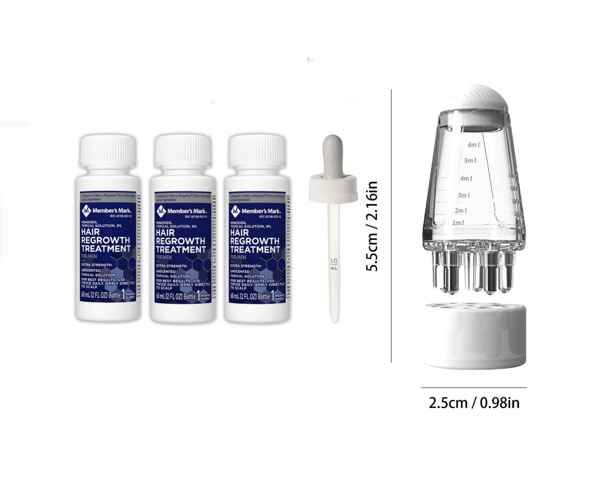 MEMBERS MARK 5% MINOXIDIL SOLUTION - 3 MONTH SUPPLY WITH LIQUID APPLICATOR