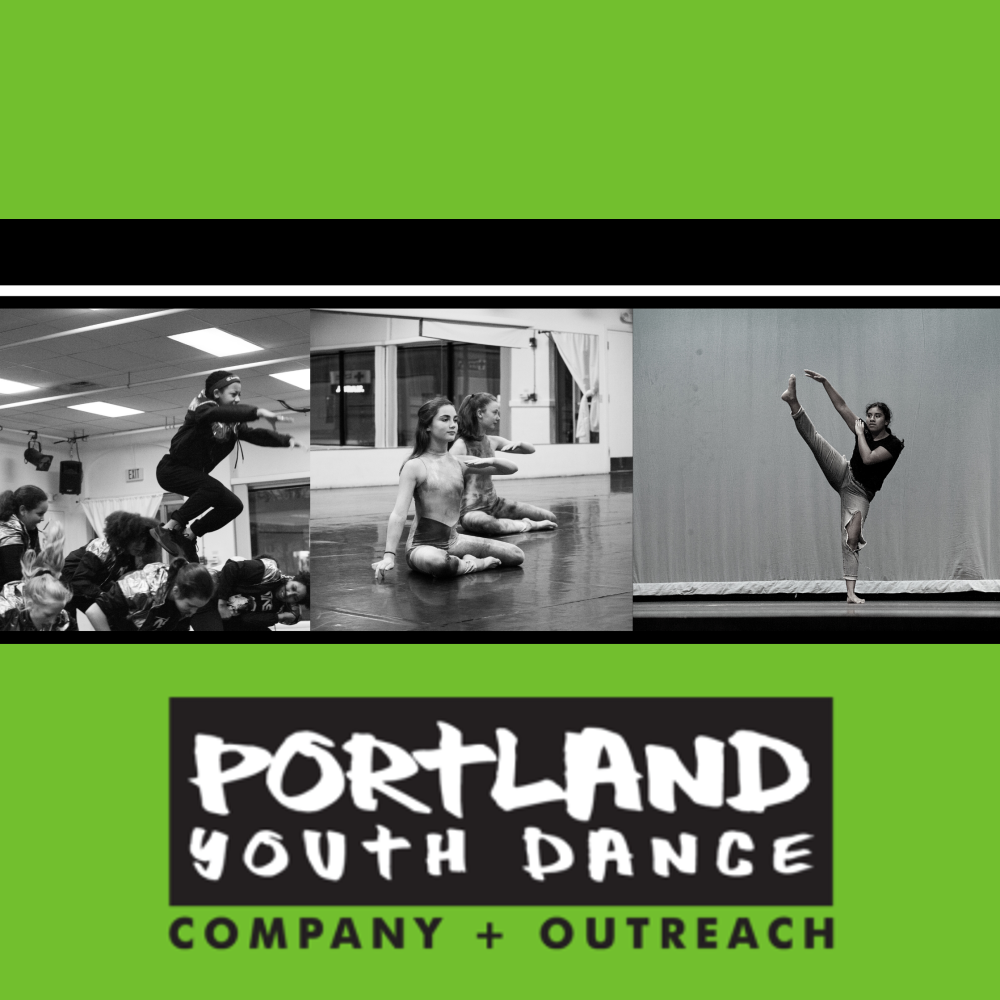 PORTLAND YOUTH DANCE: Serving the greater
Portland, Maine community by providing a pre-professional dance company and outreach programs for kids and teens. Created as an alternative to
the competitive dance landscape. Young teens
are given opportu