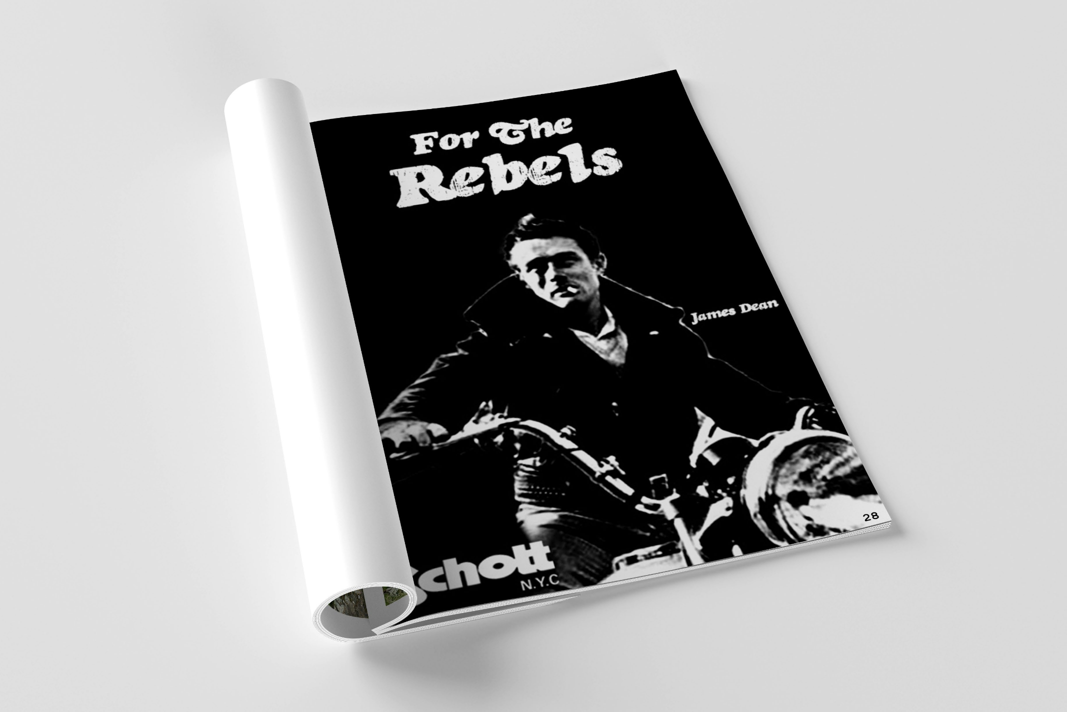 James Dean Magazine Spread Mockup