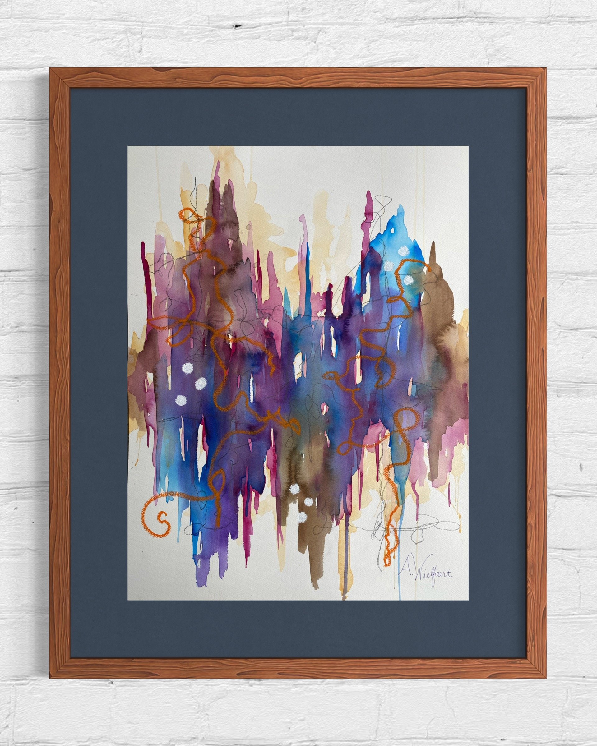 On the Threshold, Softly Entered 18x24 Mixed Media on Paper