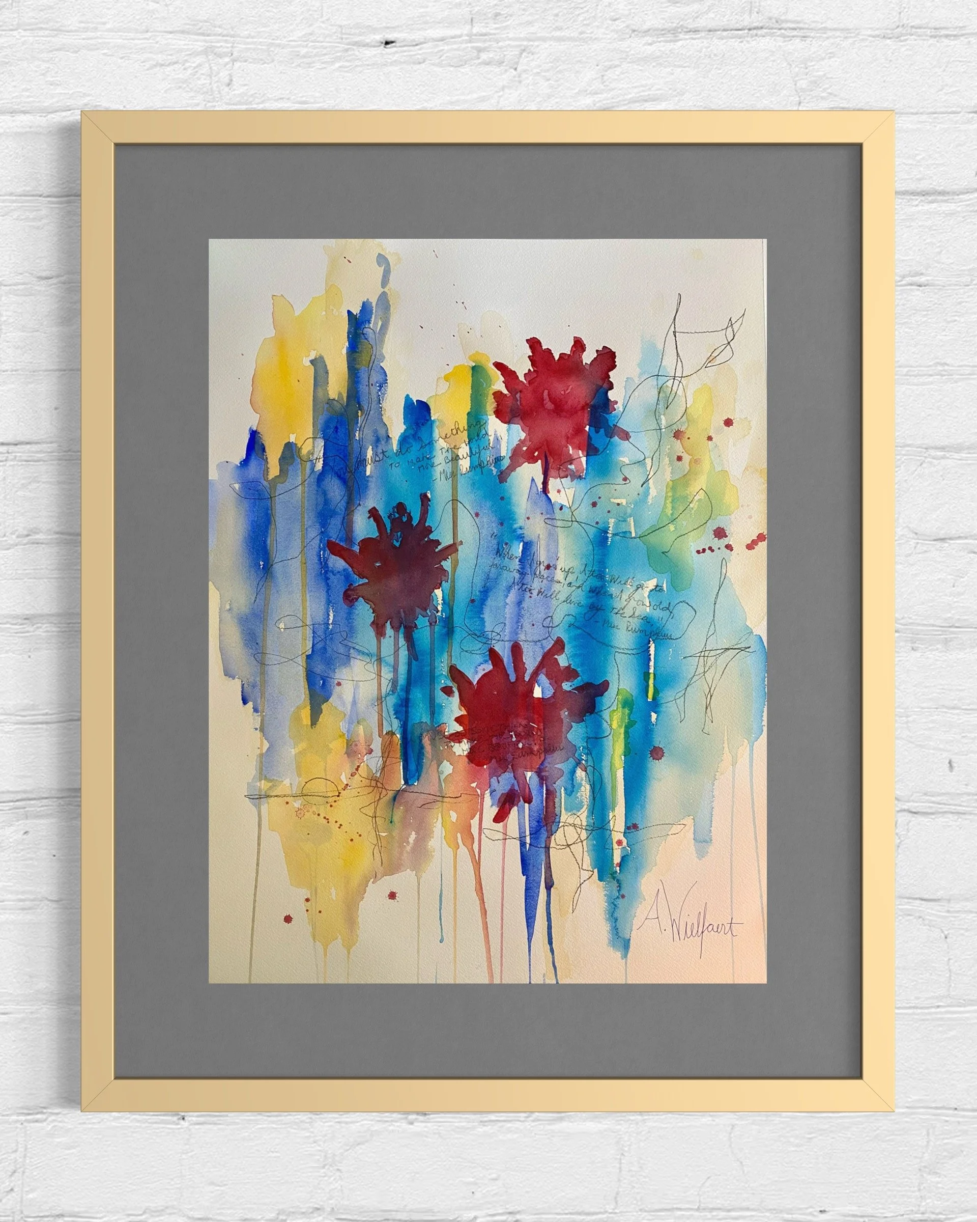 To Make the World More Beautiful 18x24 Mixed Media on Paper