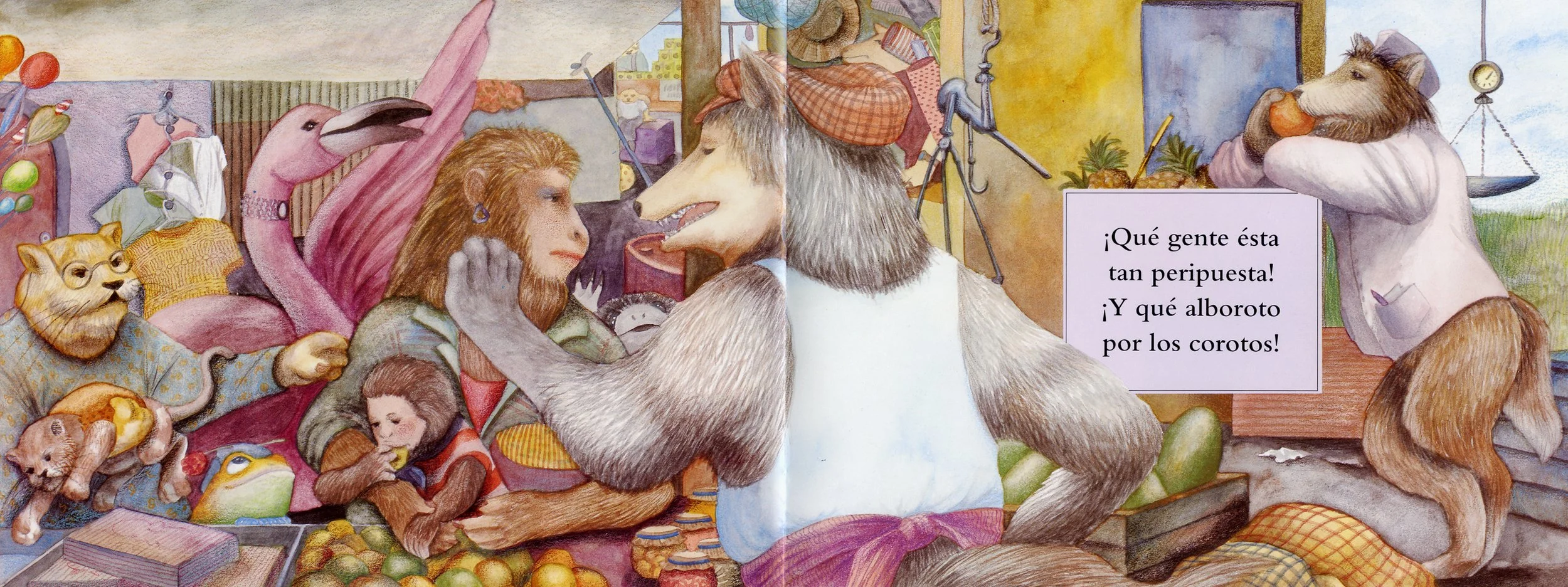 Book Title: The Absent-Minded Toad (English version) by Javier Rondon Published in 1994, Harcourt Brace (USA) Design and illustration by Marcela Cabrera- Technique: Watercolor