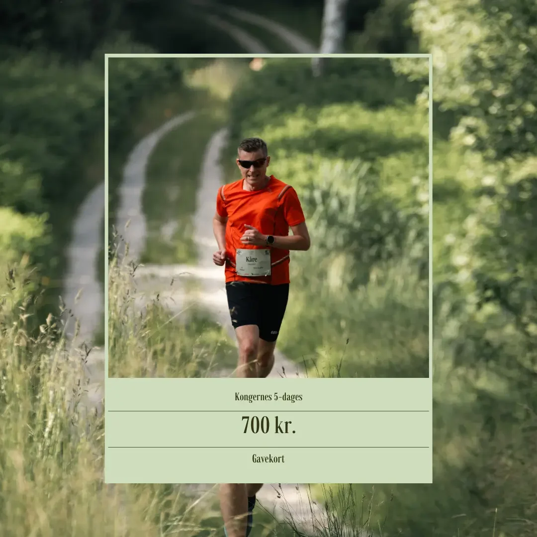 Løb Nordsjælland 2026 Kongernes 5-dages etapeløb gavekort 700 kr.