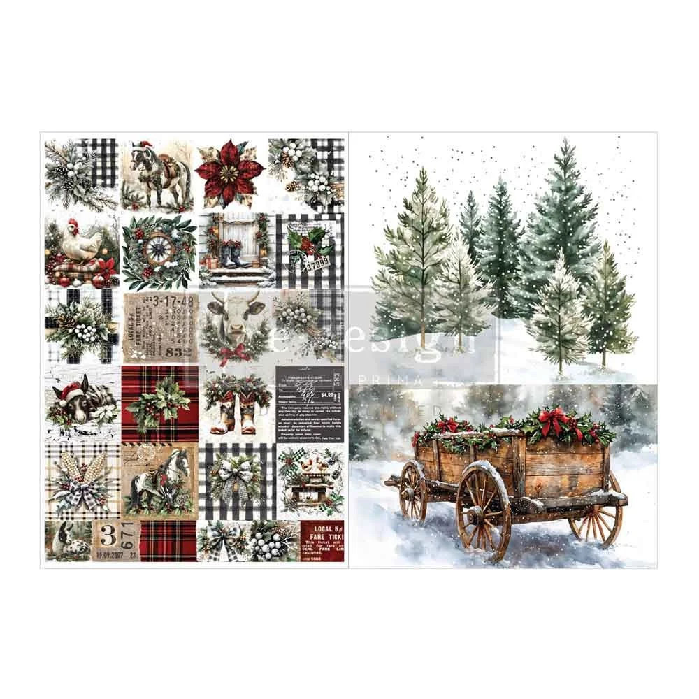 Farmhouse Frost, Redesign with Prima Decoupage Fiber