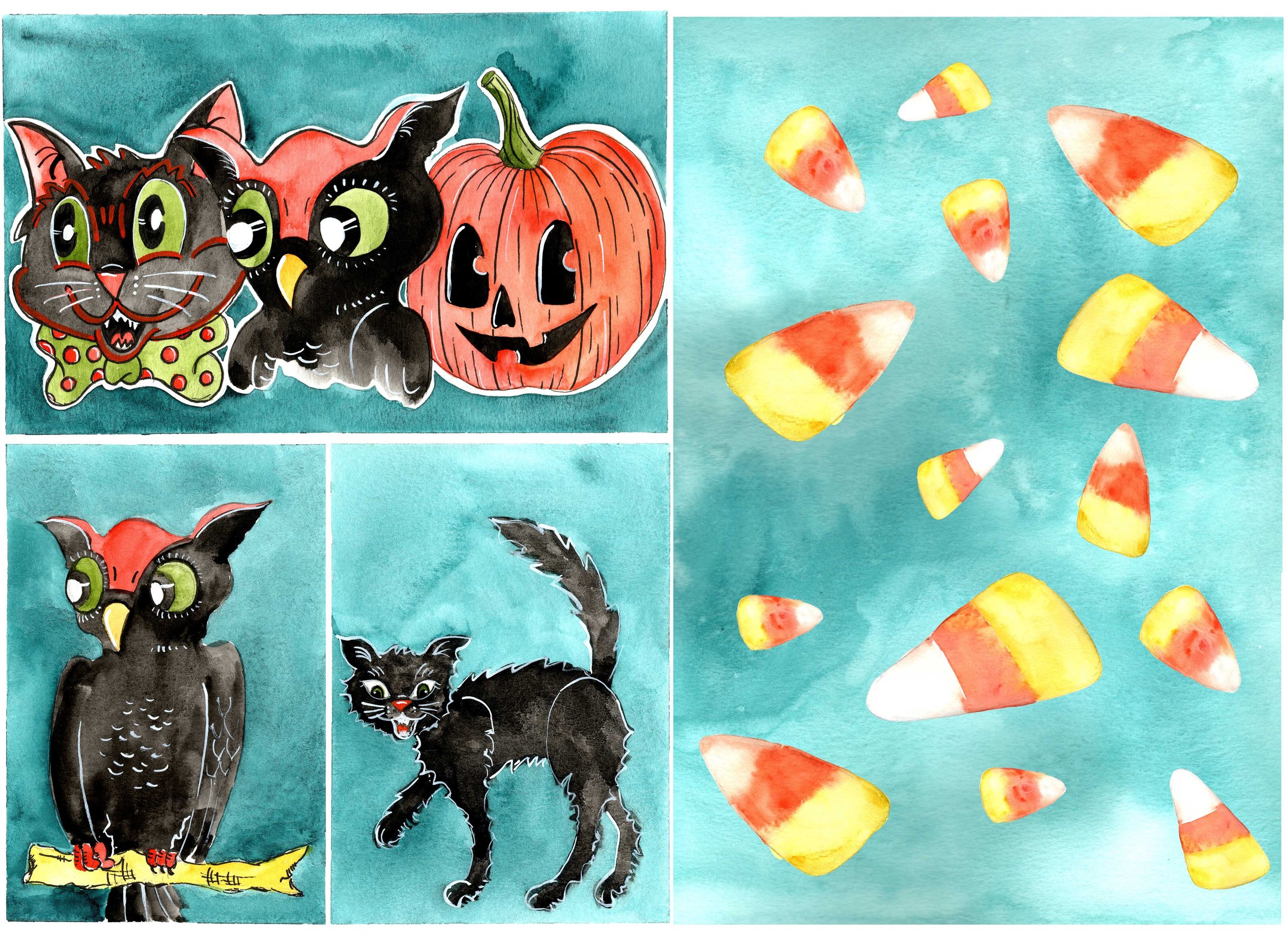Retro Halloween Decoupage Tissue