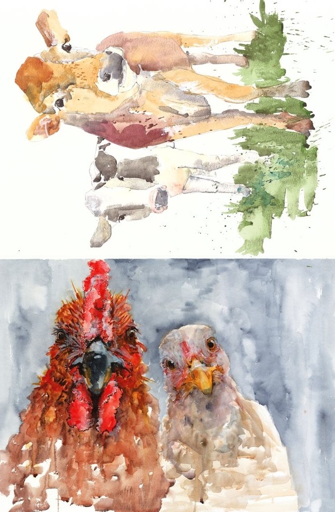 Farm Animals Decoupage Tissue