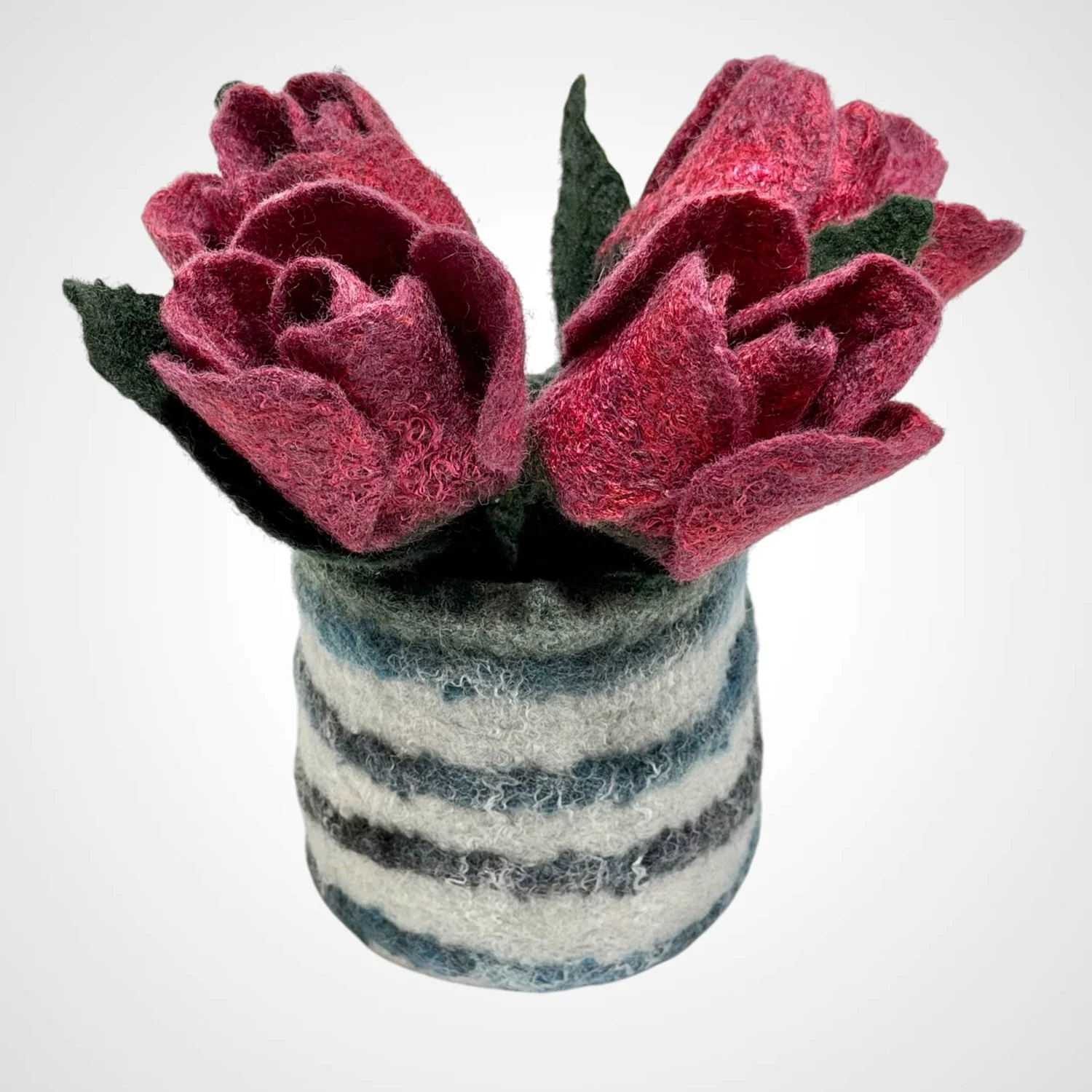 Irina Moroz -Felted tulips in a vase