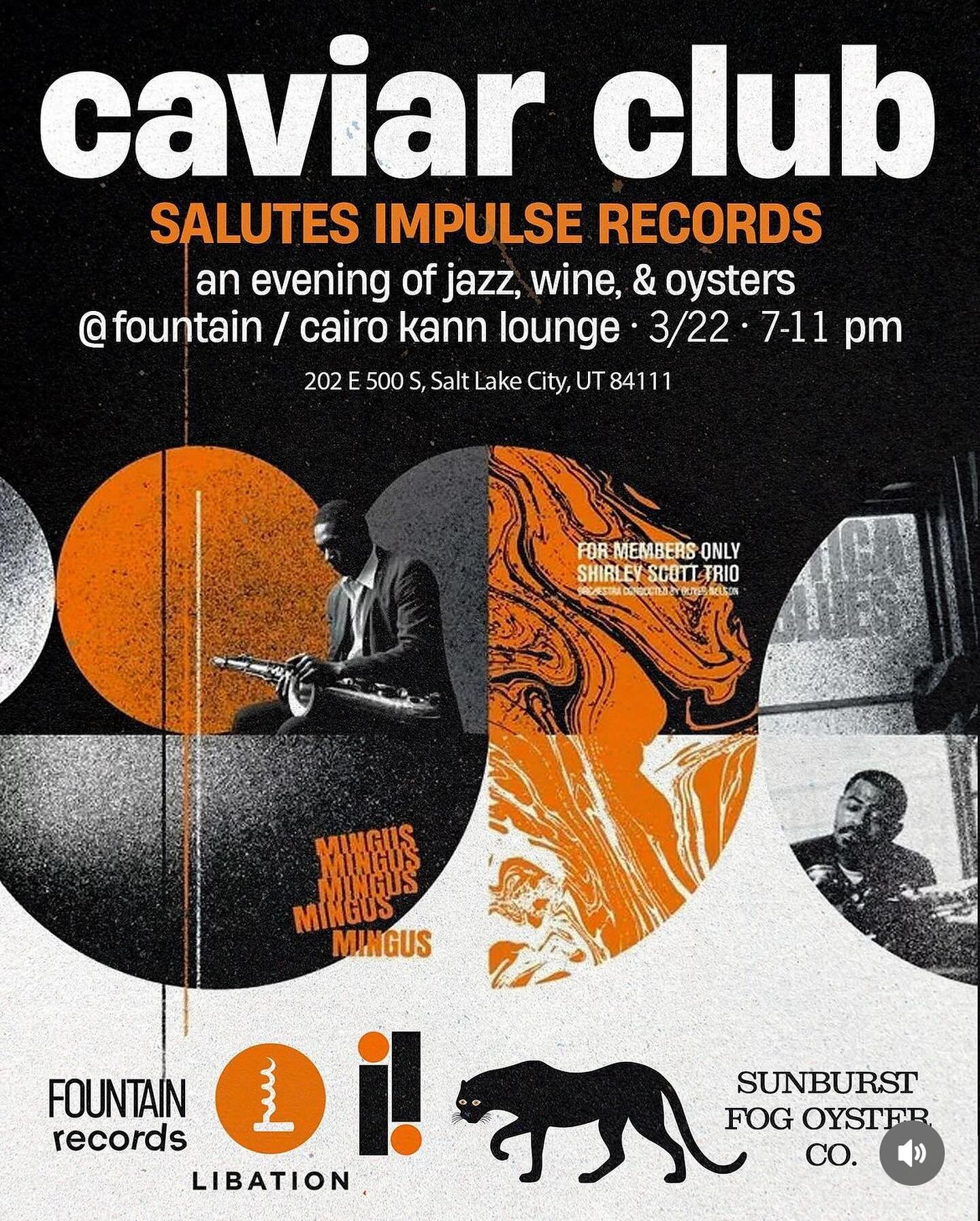Announcing our next @cvrclb installment! This month we&rsquo;re celebrating with a special evening of warm analog jazz nuggets compiled from the classic Impulse! record label. In addition to the curated vinyl selections played on our custom hi-fi set