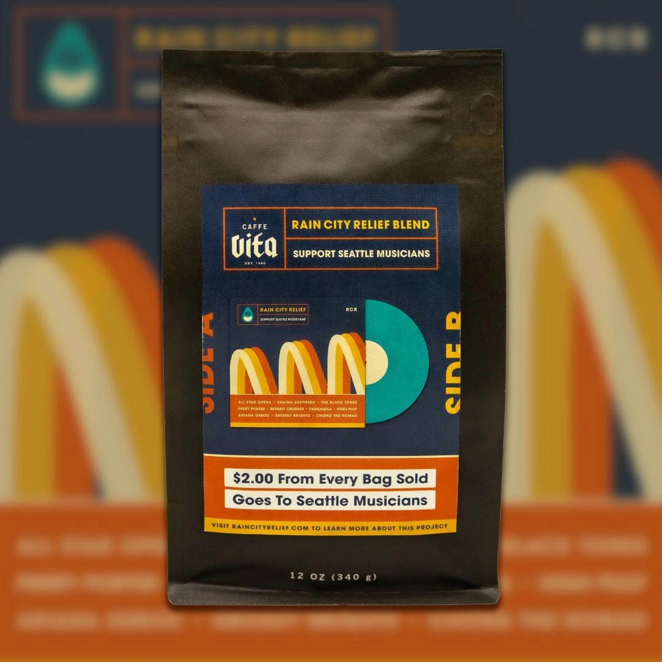 Caffe Vita, Rain City Relief Package Design