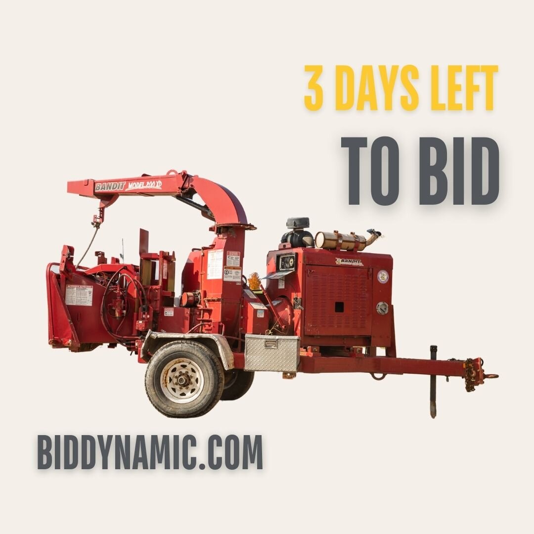 What are you waiting for? Only 3 days left!
View the full auction inventory at BidDynamic.com/equipment-auction-pa