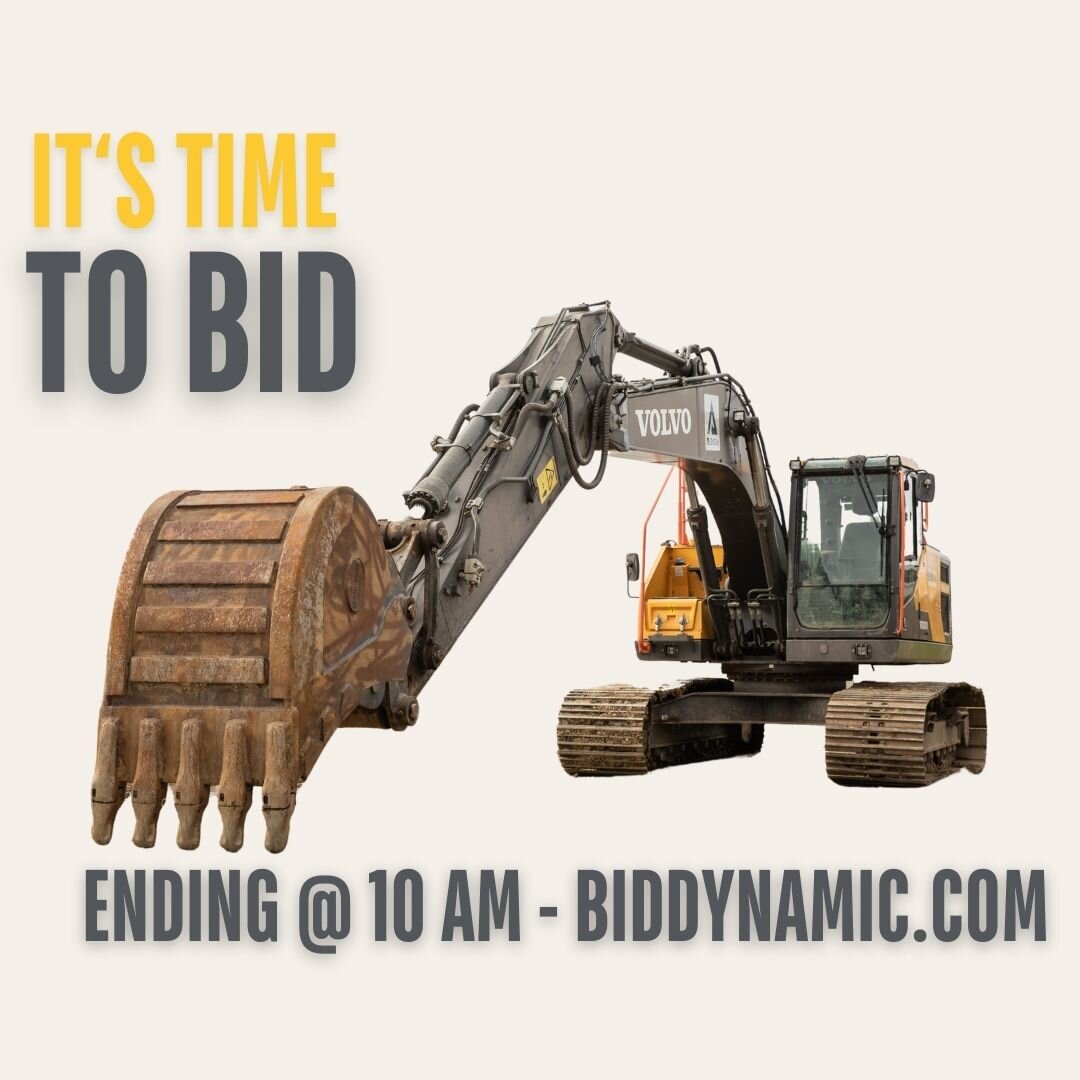 IT'S GO TIME! Our Year-End Equipment Auction is ENDING at 10:00 AM. Bid now at BidDynamic.com/equipment-auction-pa

CALL or TEXT Nolan at 814.691.1601 with questions!