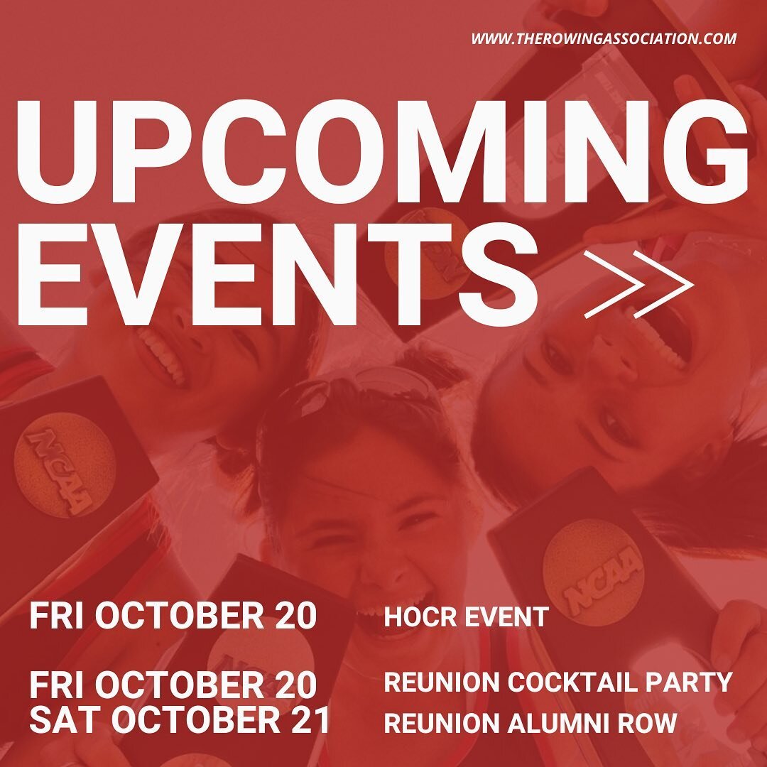 Swipe &gt;&gt; to see what you&rsquo;ll be doing the weekend of October 20-21! Don&rsquo;t miss out on the opportunity to catch up and network with fellow friends of Stanford Rowing. Click the link in our bio for info, tickets and RSVP forms. See you