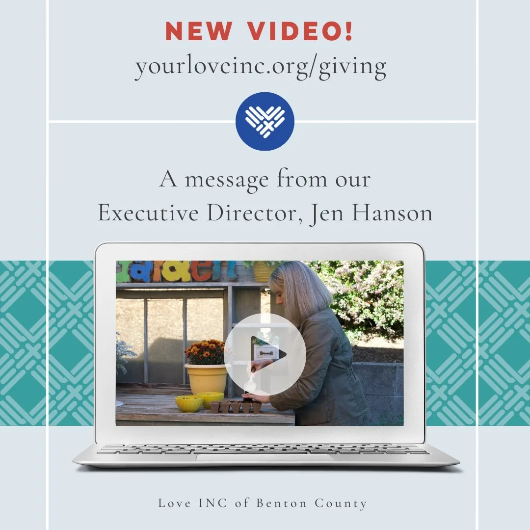 We invite you to take a few minutes to listen to a heartfelt message from our Executive Director, Jen Hanson!

Watch here: yourloveinc.org/giving