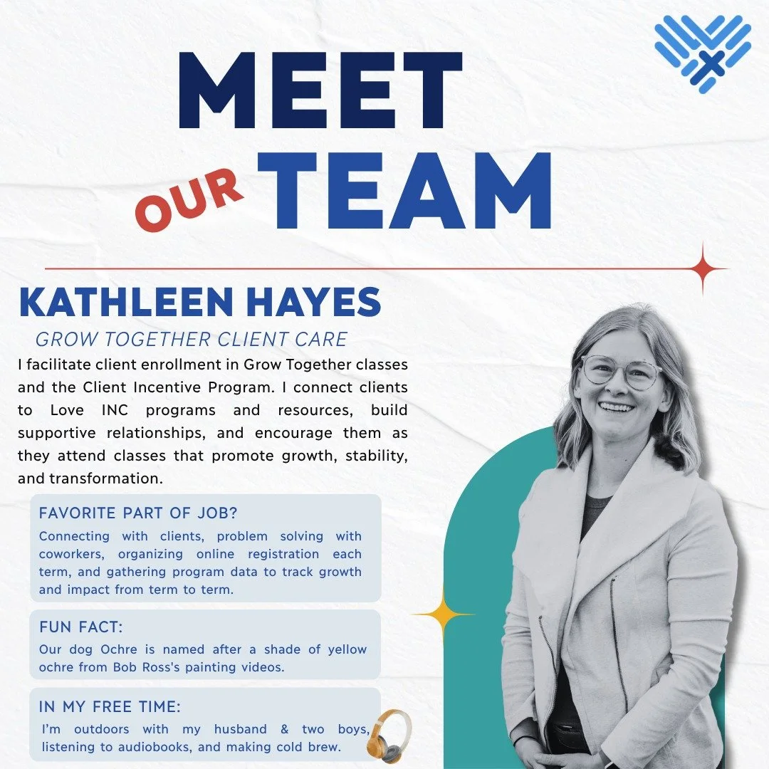 📣 Meet the team behind Grow Together! Sue and Kathleen help create a welcoming space where participants can build relationships, gain support, and take steps toward lasting transformation.

We're grateful for their hearts, dedication, and the care t
