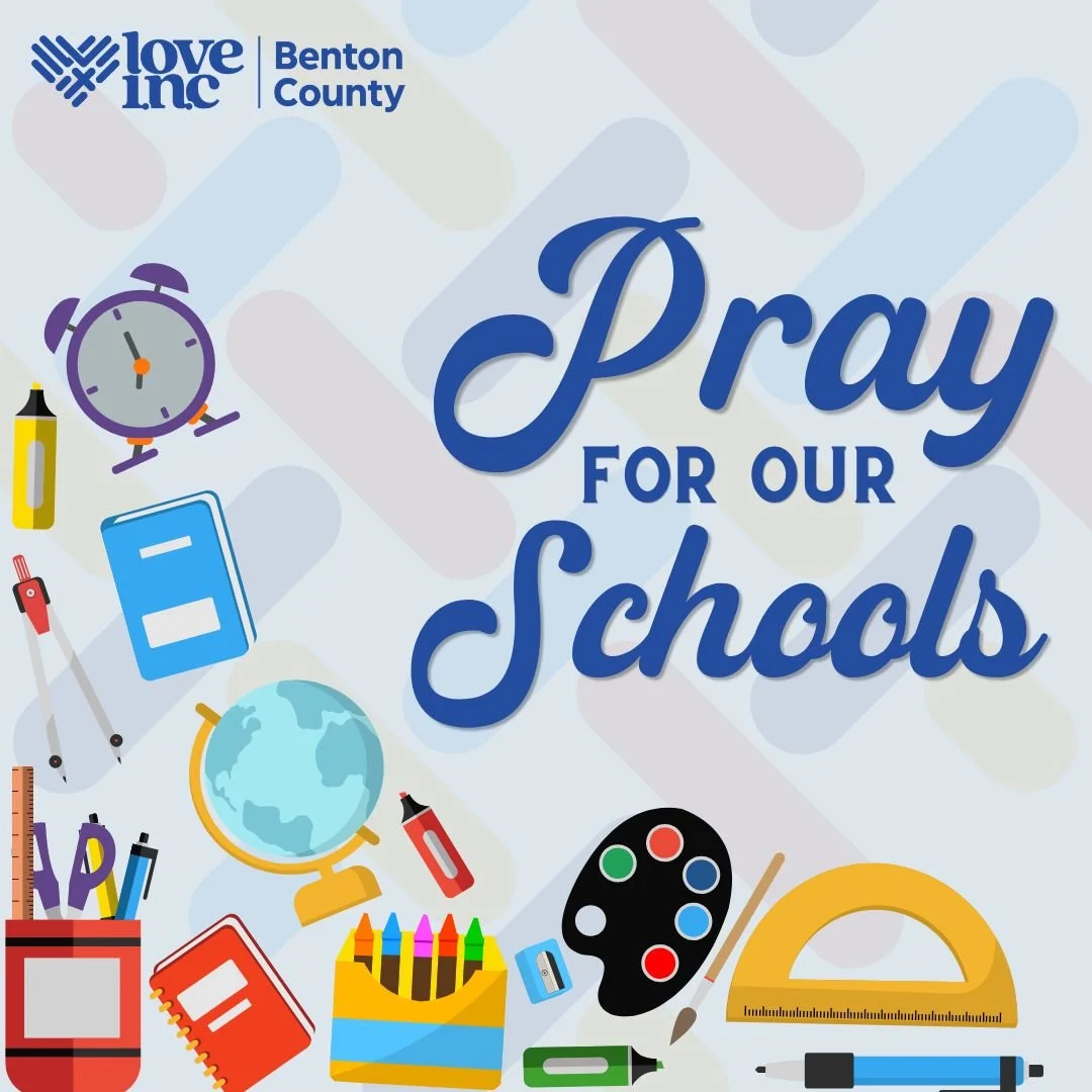 📚 32+ schools. Thousands of students. Countless opportunities to pray. 🙏

Did you know there are more than 32 schools right here in Benton County? As students, teachers, and staff prepare to head back to school, we have an incredible opportunity to