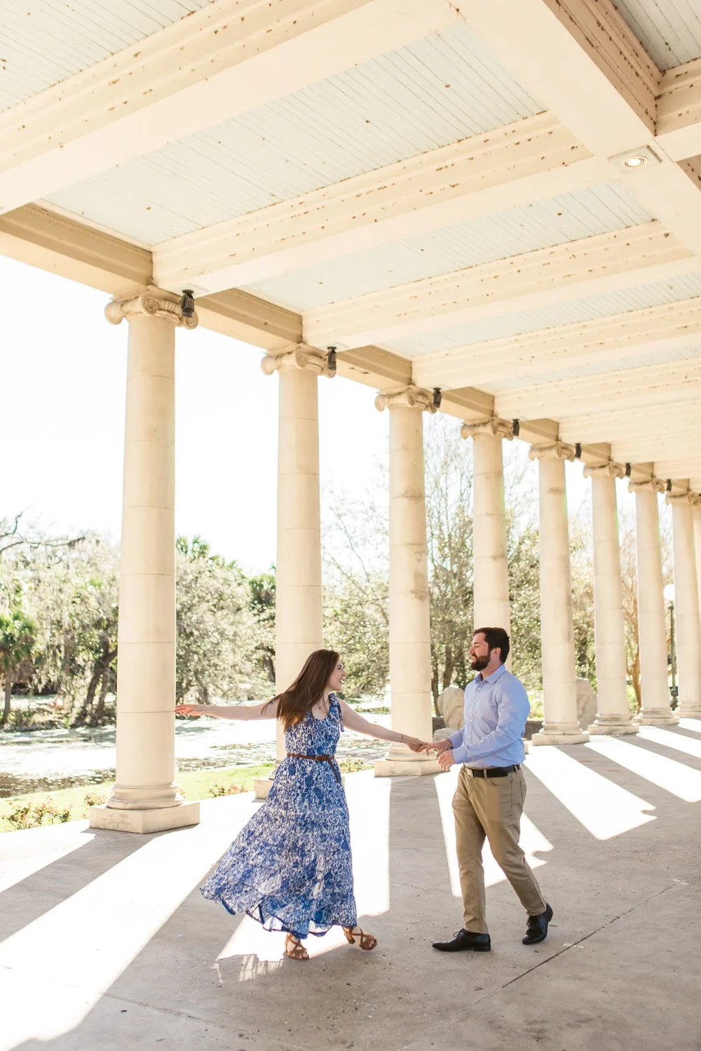 engagement photos at city park