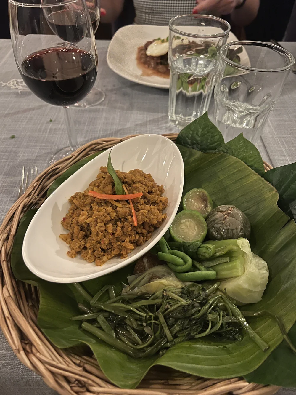 a local pork dish w/veggies