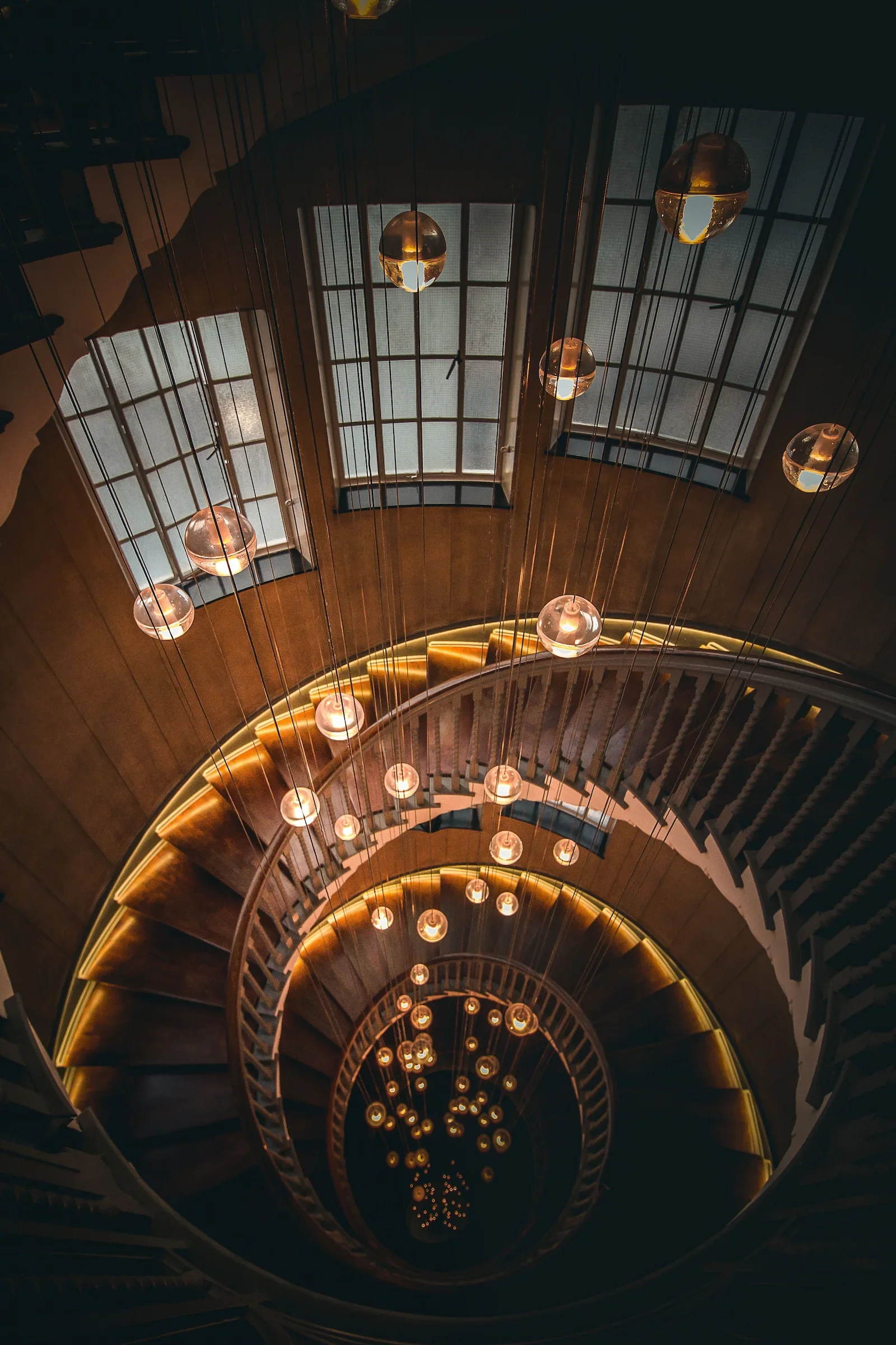 Spiral staircase representing leadership growth and progression in executive coaching