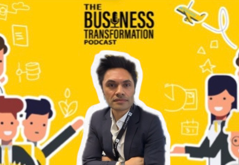 Business Transformation Podcast cover focused on digital and operating model change.