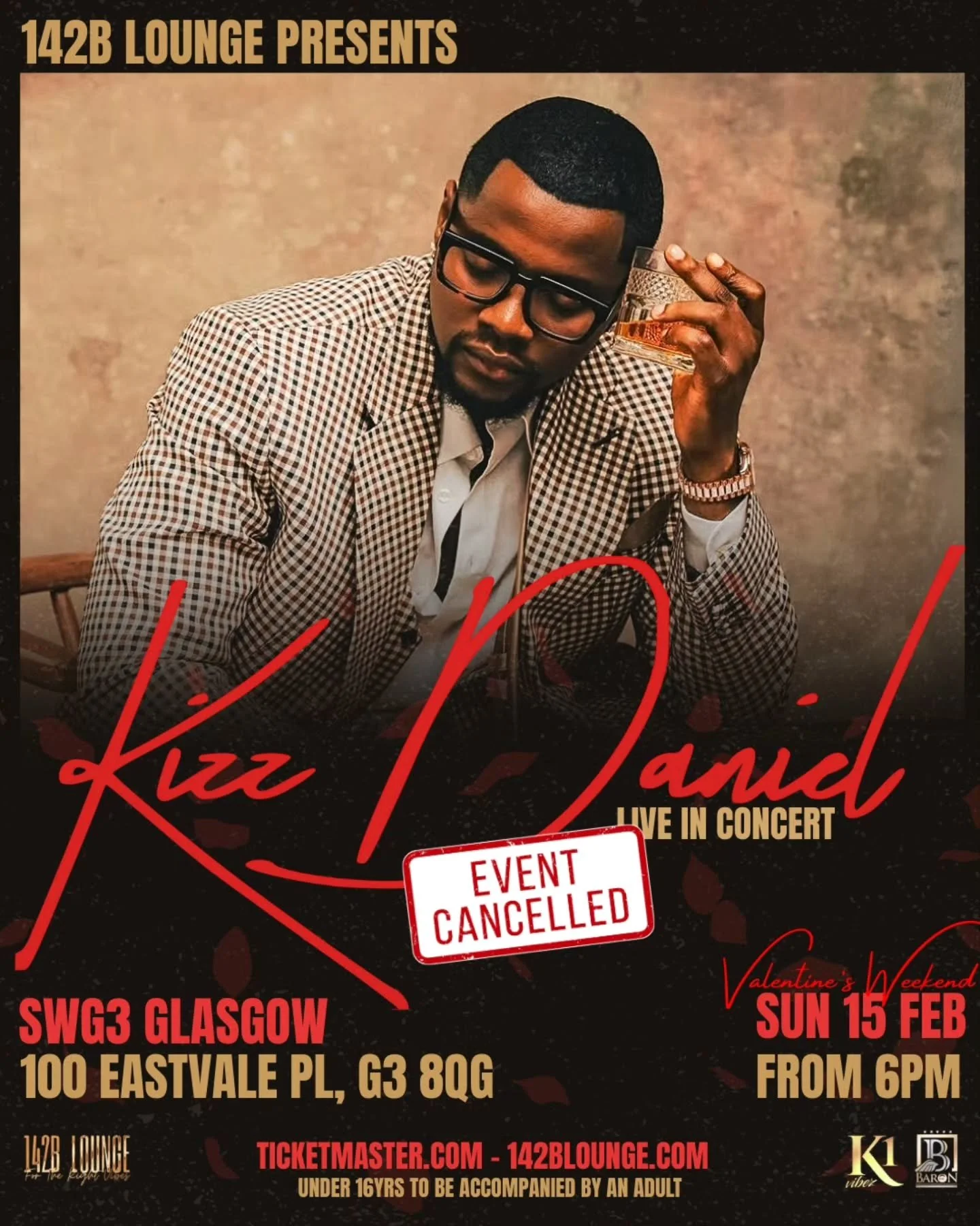 🚨 EVENT UPDATE &ndash; PLEASE READ 🚨
We&rsquo;re truly sorry to share that the Kizz Daniel Live in Glasgow show scheduled for Sunday 15th February has been cancelled due to changes in the artist&rsquo;s tour schedule, which are beyond our control.
