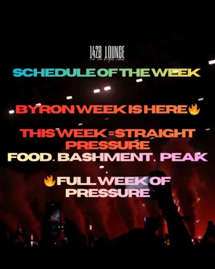 🔥 SCHEDULE OF THE WEEK IS OUT 🔥
And this one&rsquo;s got pressure all over it.
We&rsquo;re OUTSIDE with BYRON MESSIA this Saturday 🇯🇲
And Friday? Deadly settings only with MANNYBEATZ shelling it properly 😮&zwj;💨
Plus we&rsquo;re still serving f