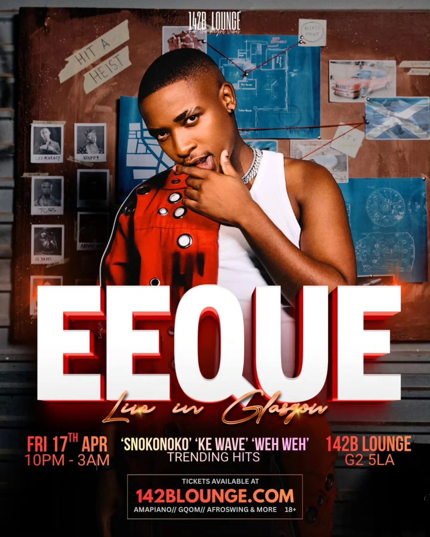 🔥 GLASGOW&hellip; WE HEARD YOU 🔥
EEQUE RETURNS TO 142B 🇿🇦
And if you were there last time&hellip; you already KNOW how that went 😮&zwj;🔥
The voice behind &ldquo;SnoKonoko&rdquo;, &ldquo;Ke Wave&rdquo;, &ldquo;Weh Weh&rdquo;, &ldquo;Tshwala Bam&