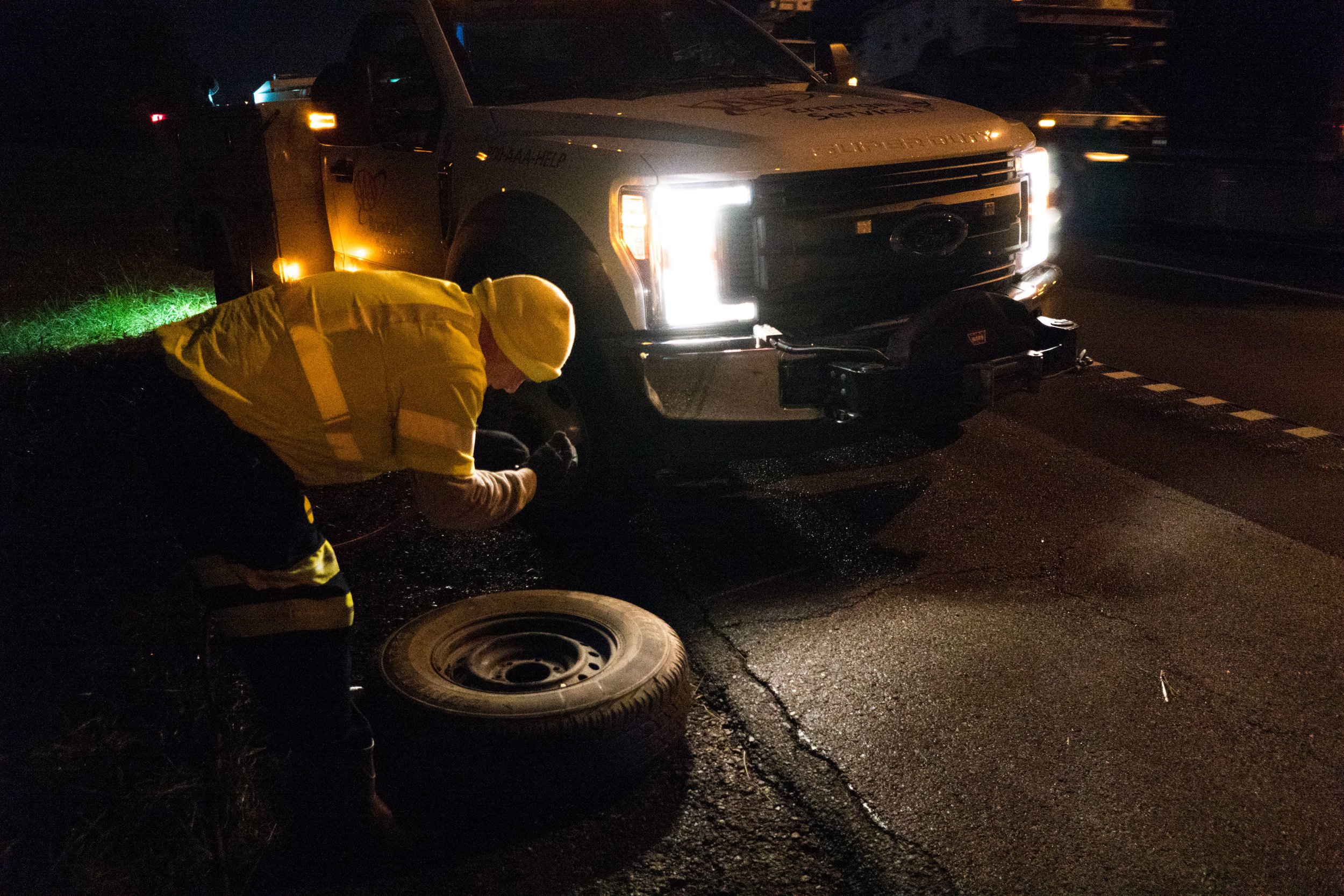  We had to call AAA for help getting the tire off 