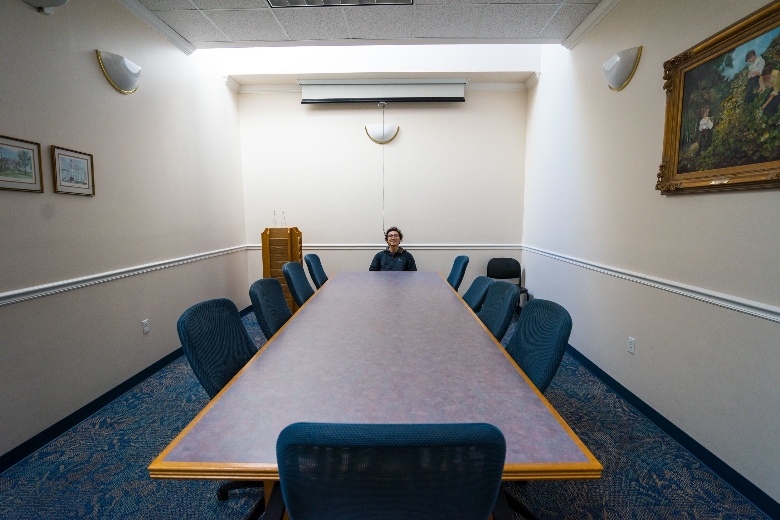  Owen in one of our work rooms at the local library 