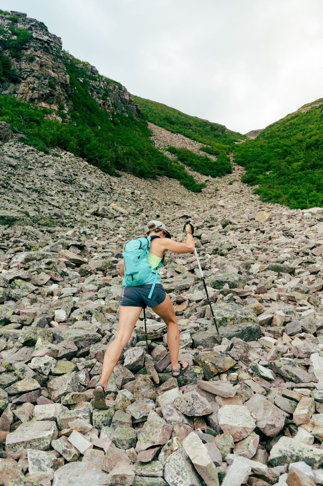  MAK climbing the 500m in elevation gain to the summit of Gros Morne 