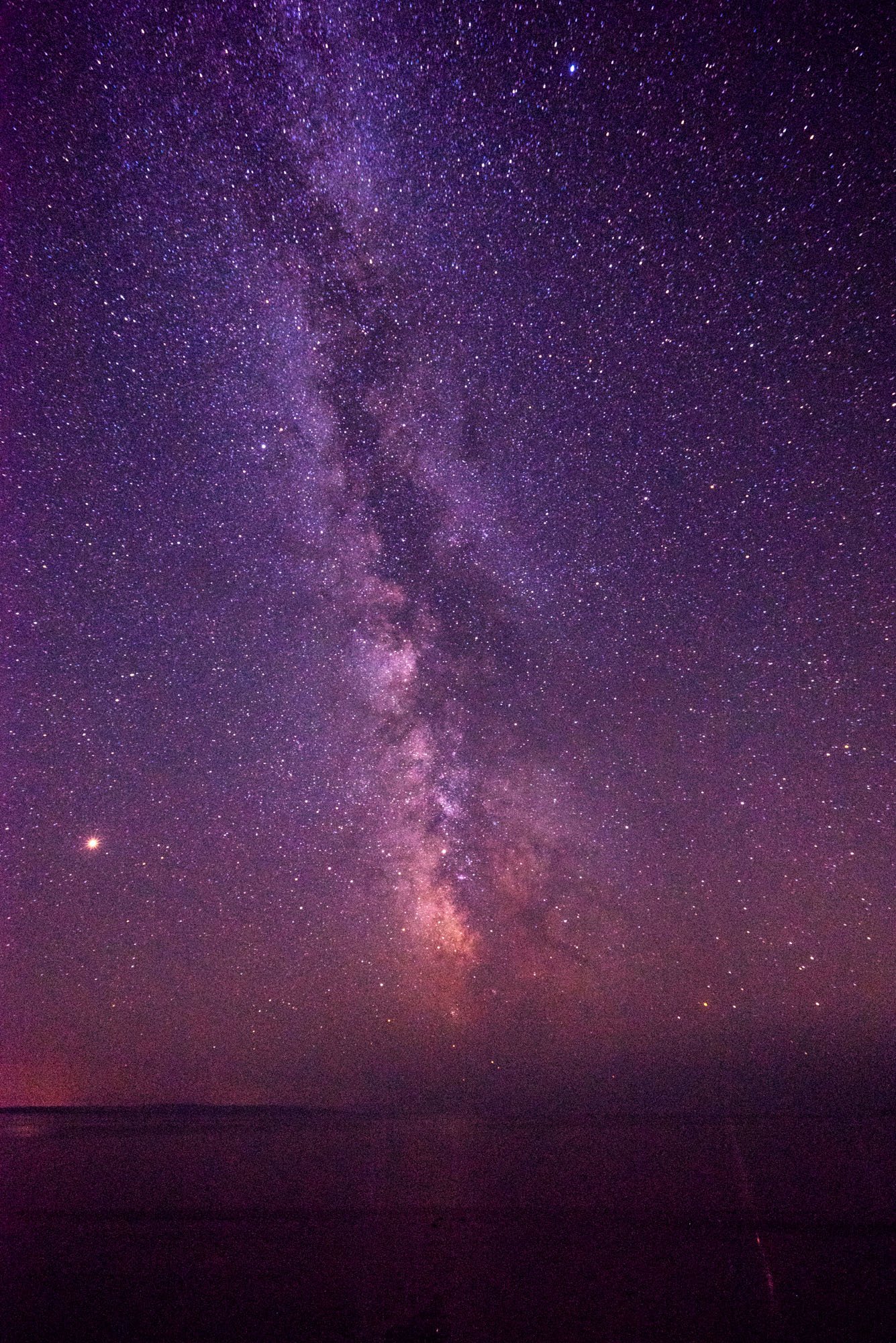  Milky Way over the bay from our second camp spot in one night 