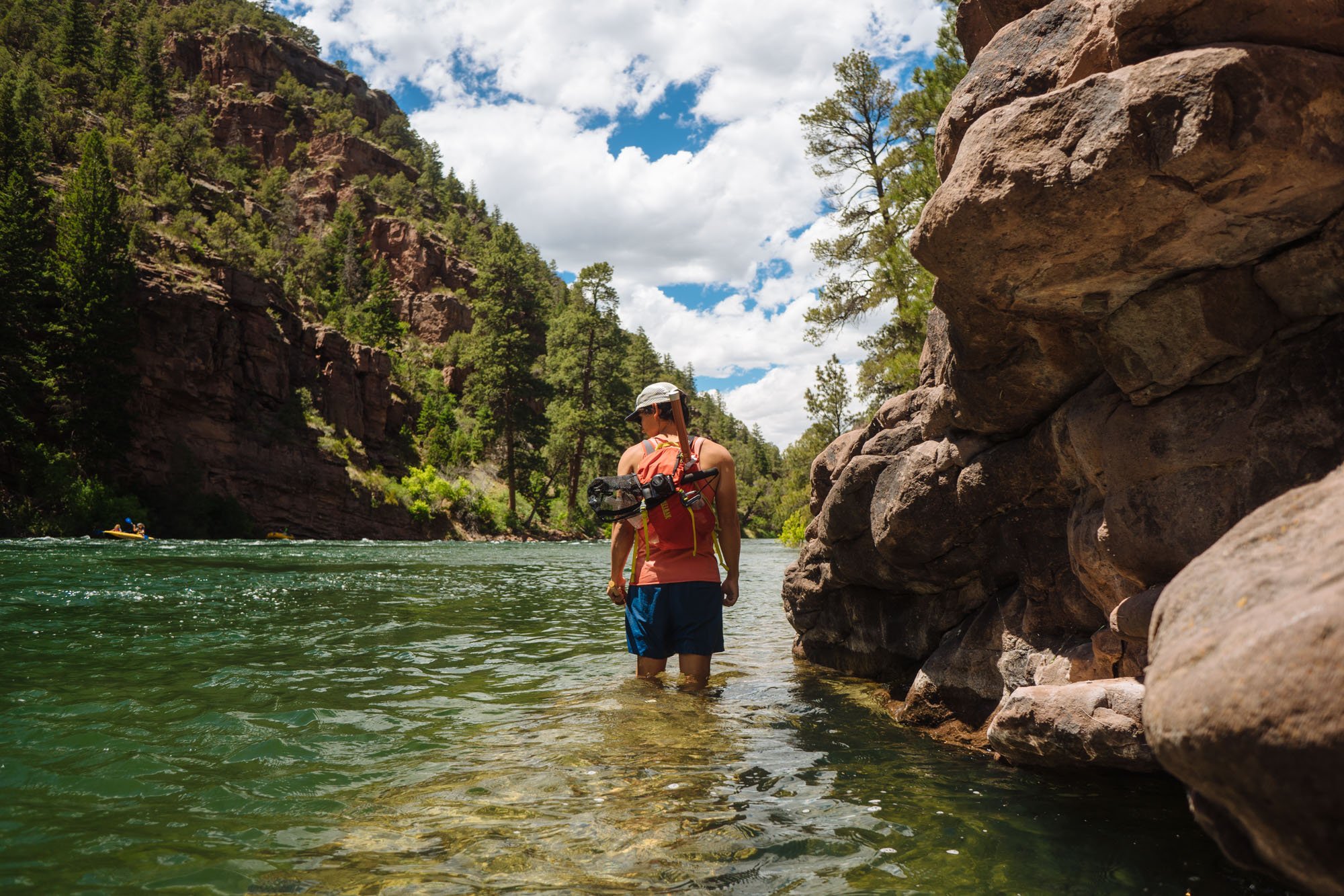  Owen exploring the Green River, Flaming Gorge, Utah 