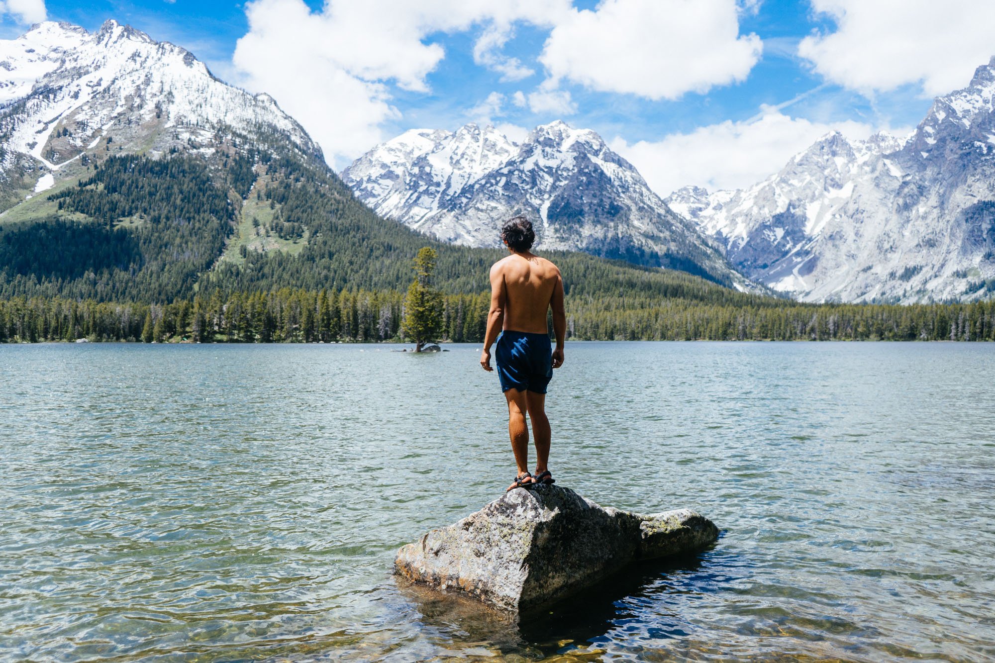  Owen taking a dip in Grand Teton NP 