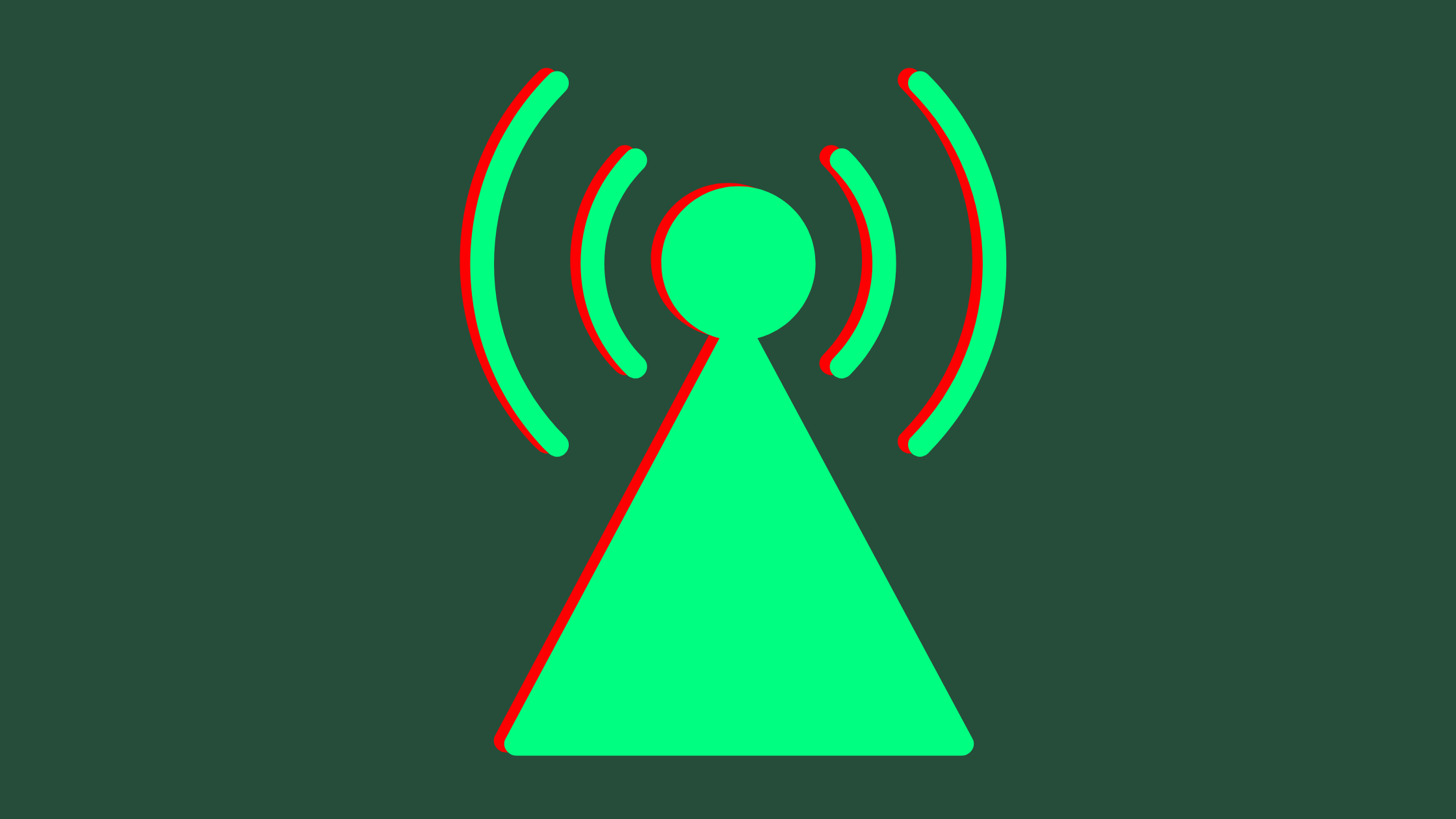 Broadcast signal icon representing communications and social media strategy.